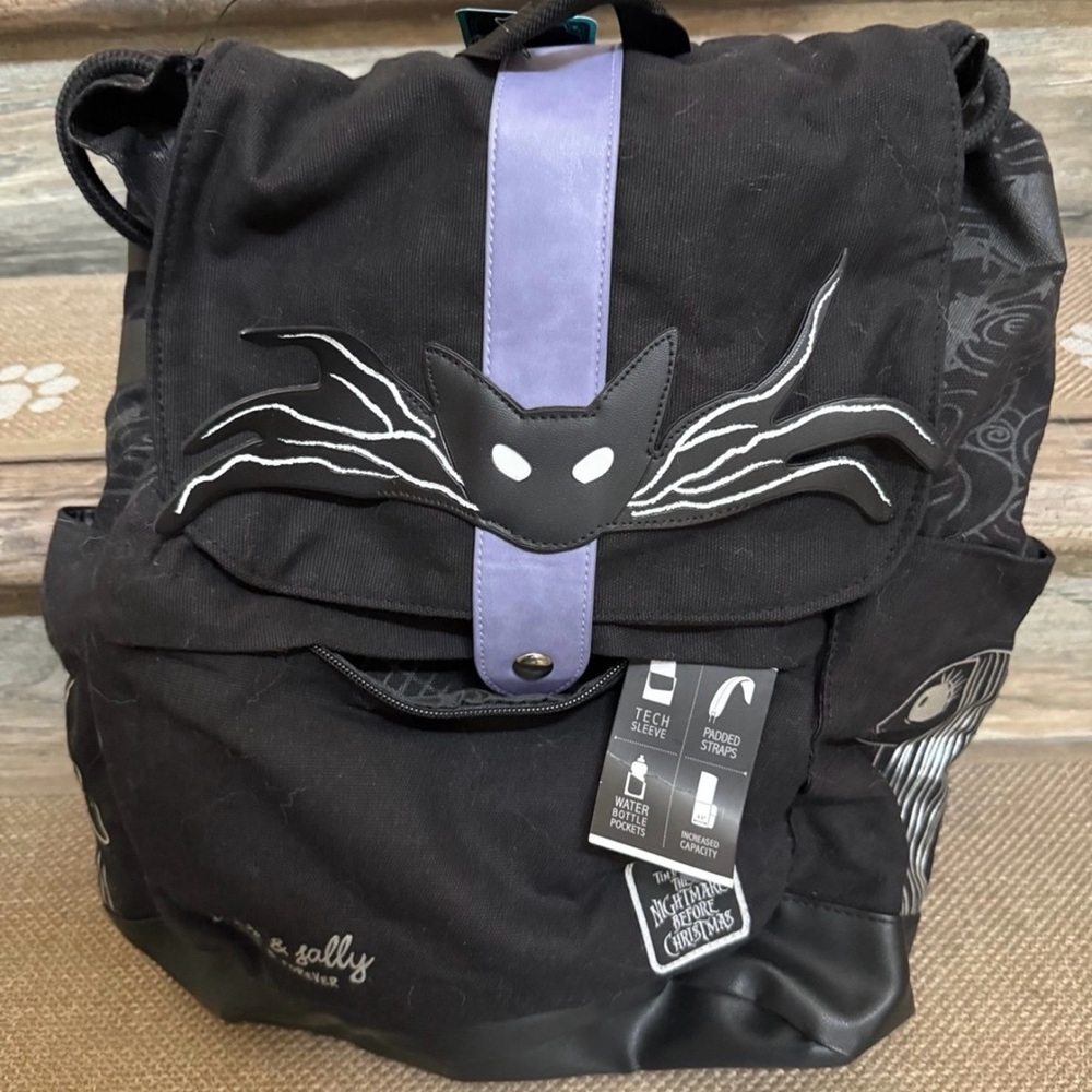 Nightmare Before Christmas Black and Purple Backpack